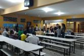 Momento de confraternização durante intervalo da aula.