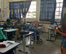 Aula em escola cedida pela Secretaria da Educação de Paranavaí 2019