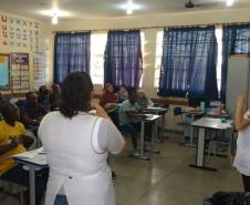 Aula em escola cedida pela Secretaria da Educação de Paranavaí 2019