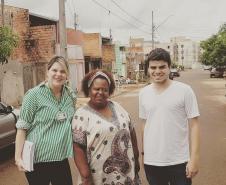 Finalizando a coleta de dados no Residencial Vista Bela em Londrina/PR