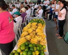 Frutas para caminhado dos idosos