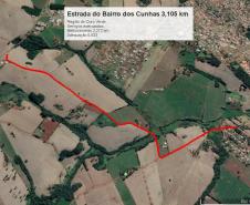 Mapa Estrada do bairro dos Cunhas