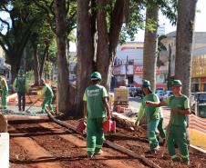 construção da ciclovia