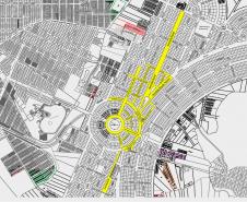 destaque no mapa da implantação da zona azul