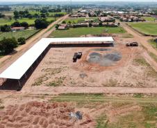 Obras de construção do novo pátio de máquinas