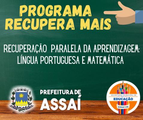 Programa Recupera Mais