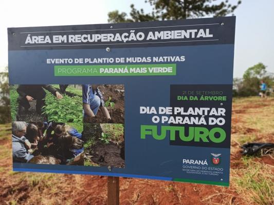 Paraná mais verde - placa de identificação