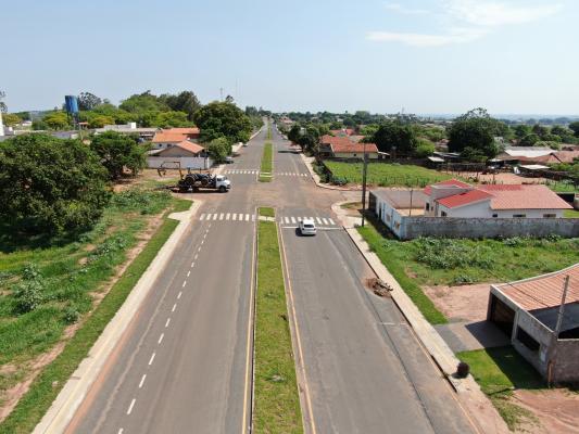 Ruas recentemente pavimentadas